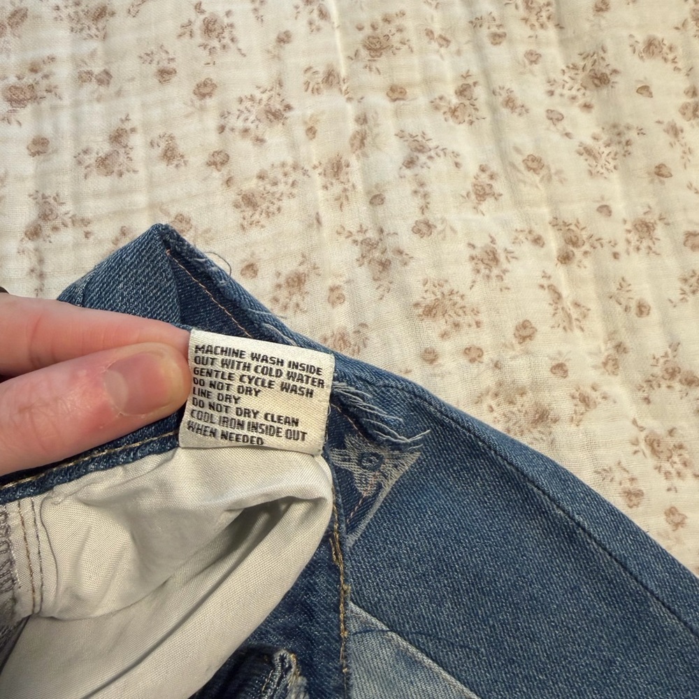 Altar'd State Two-Tone Patchwork Flare Jeans - Picture 4 of 8